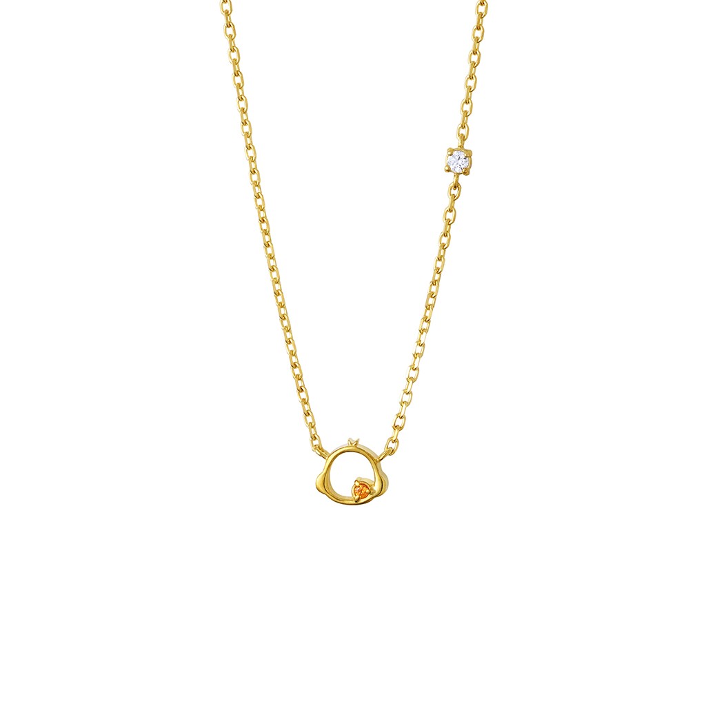 キイロイトリ フェイスシルエットネックレ…