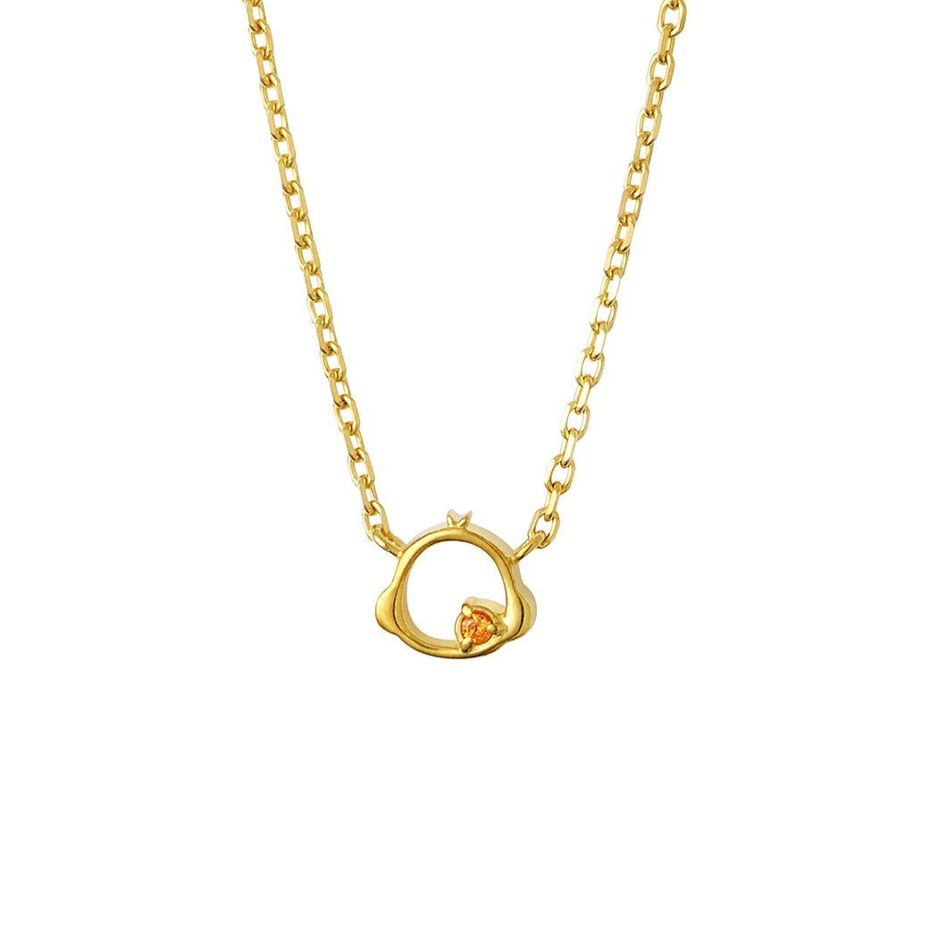 キイロイトリ フェイスシルエットネックレ…