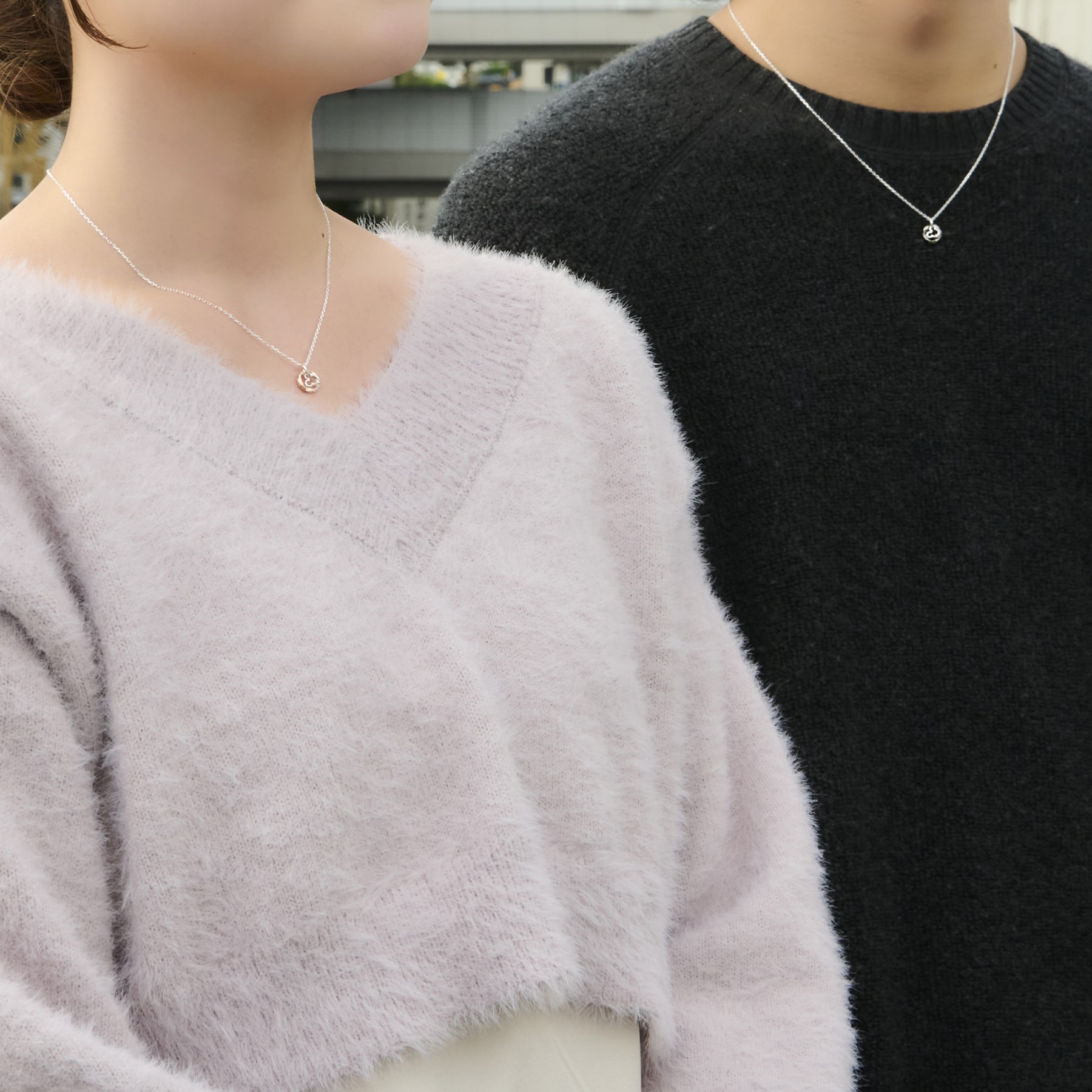 【Christmas Collection 2025】ディズニー ミッキーマウス / シルバー ペア ネックレス