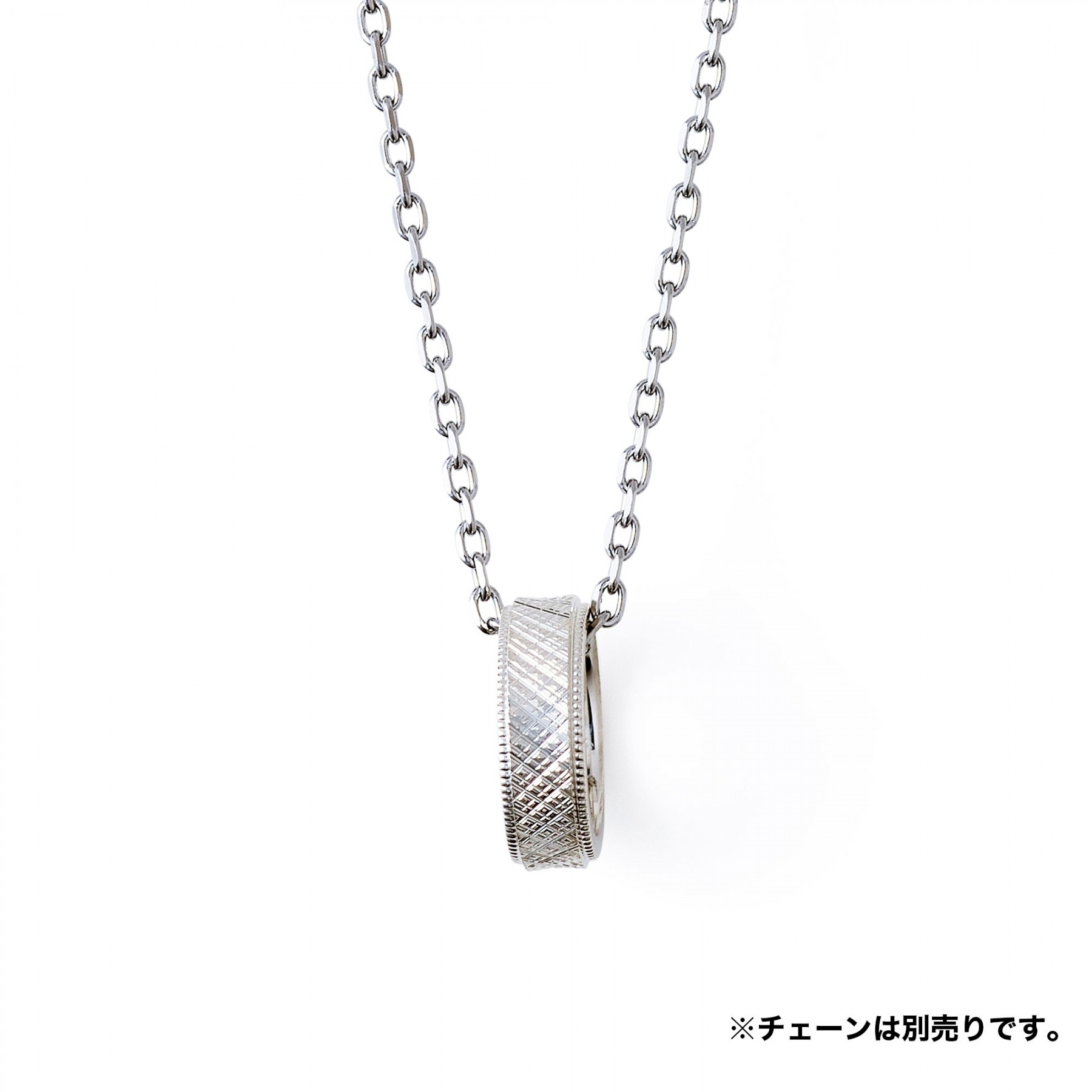 シルバー カットデザイン ネックレスチャ…