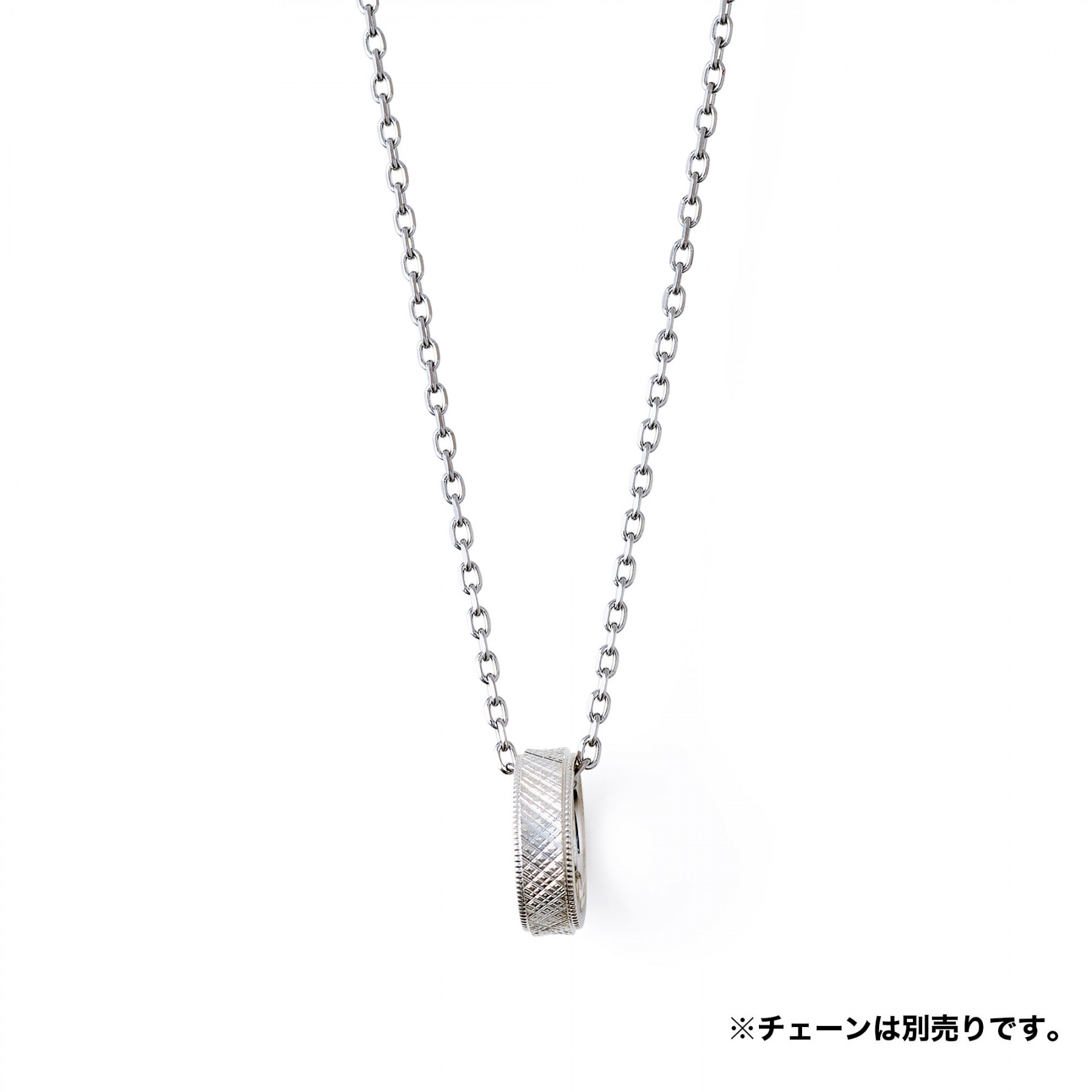シルバー カットデザイン ネックレスチャ…