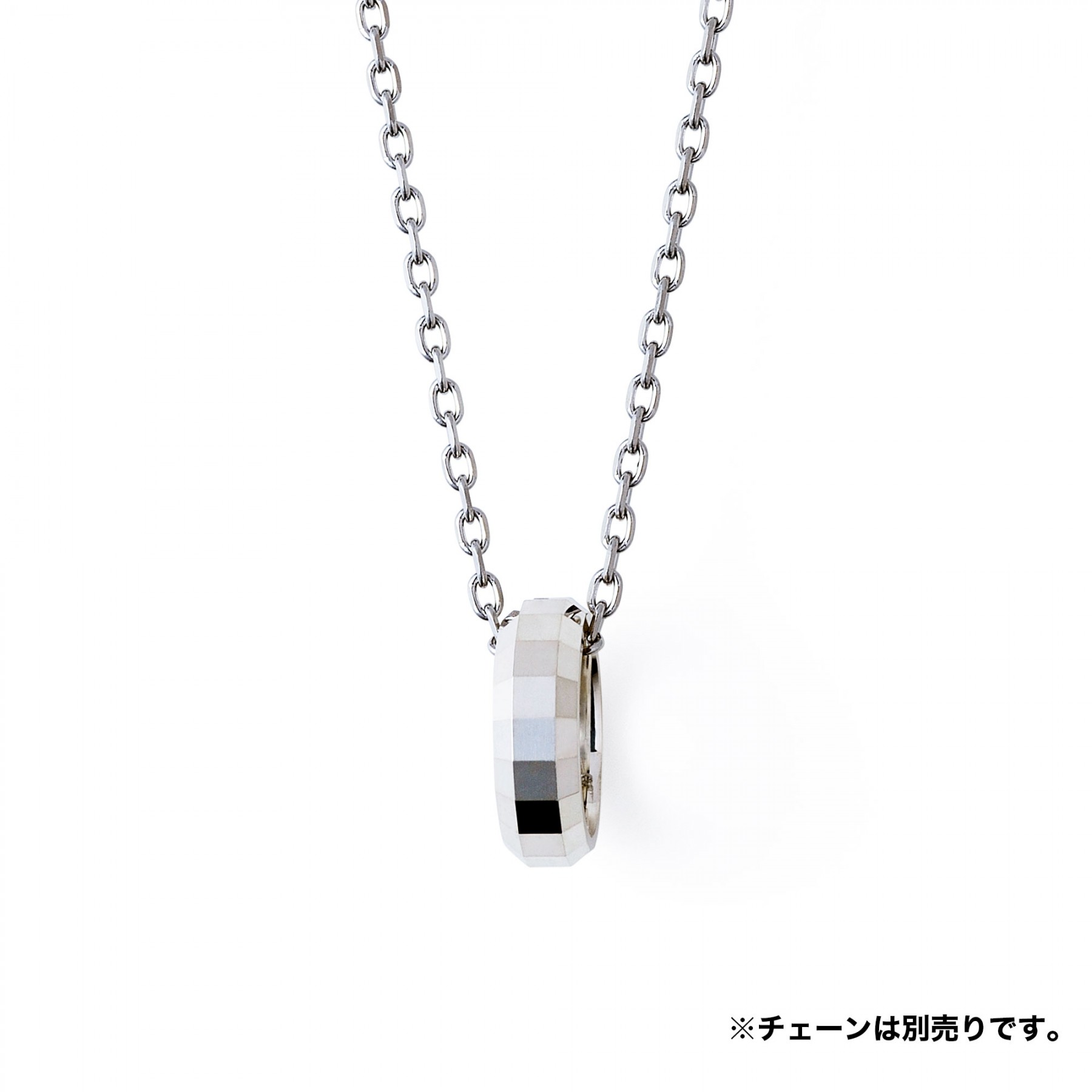 シルバー カットデザイン ネックレスチャ…