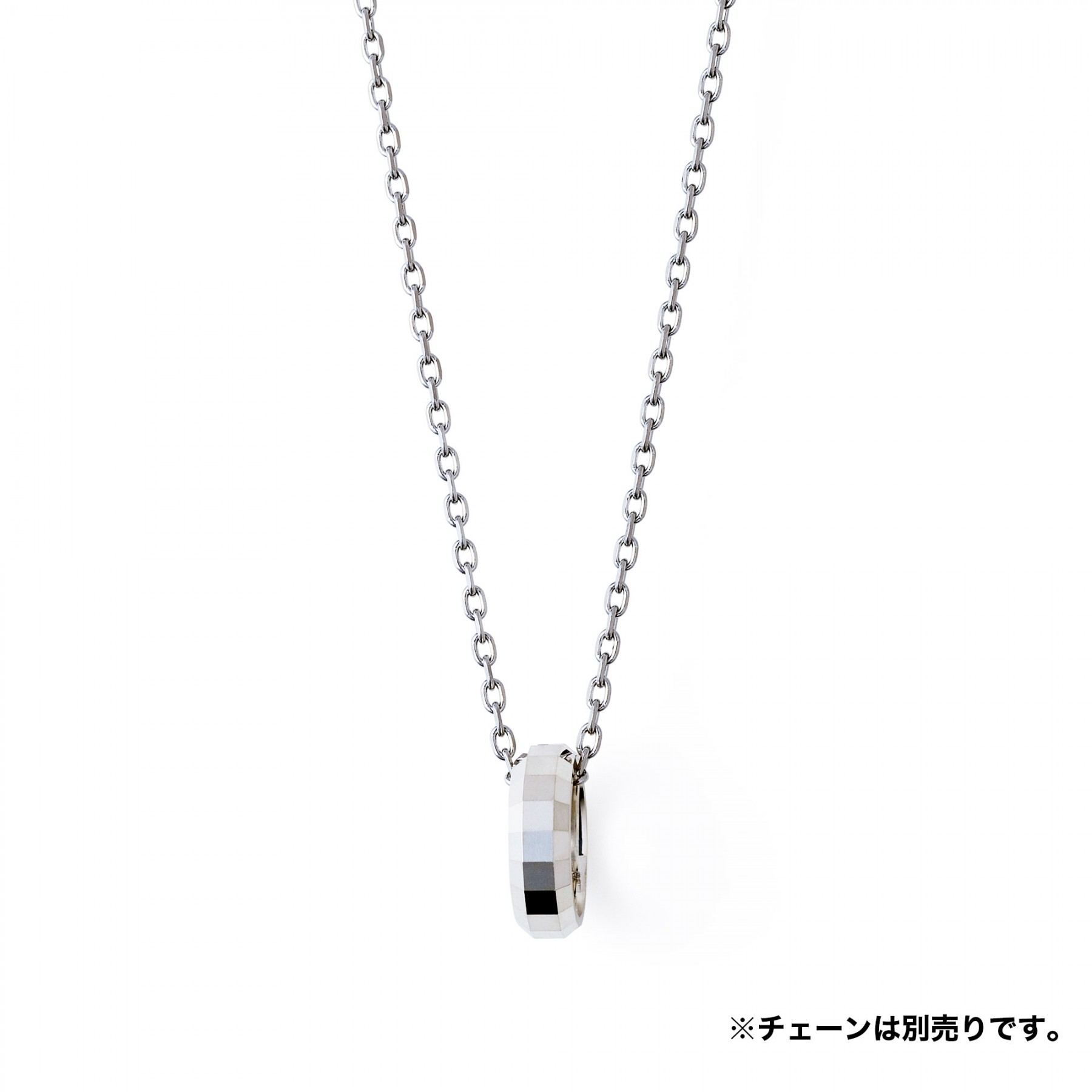 シルバー カットデザイン ネックレスチャ…