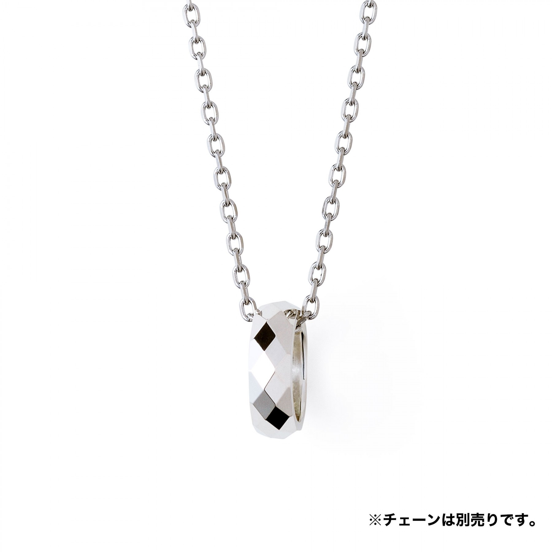 シルバー カットデザイン ネックレスチャ…