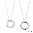 【Web限定】ディズニー 隠れミッキー / シルバー ペア ネックレス  DI-SN1420CZ-1421CZ