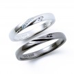 シルバー ペア リング SR1564CZ-1563CZ
