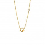 キイロイトリ フェイスシルエットネックレ…