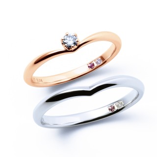マサムネ　イエローゴールド　ピンクゴールド ピンクゴールド 結婚指輪（マリッジリング）｜人気の商品一覧｜THE