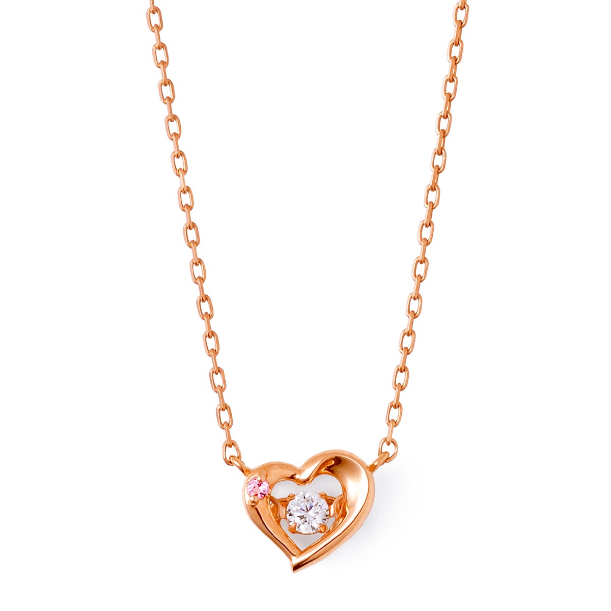 THE KISS K10 花柄の中にダイヤモンド　ネックレス THE KISS K10 花柄の中にダイヤモンド ネックレス（ピンク