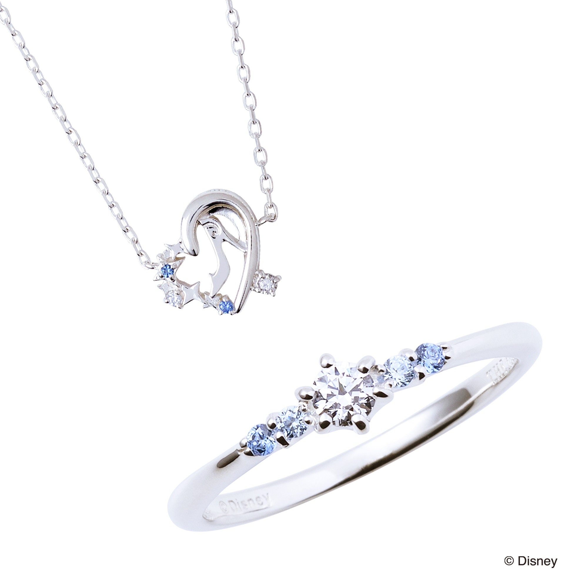 ディズニープリンセス アリエル シルバー リング ネックレス Di Sr1212cb Sn1815cb The Kiss ザ キッス 公式通販