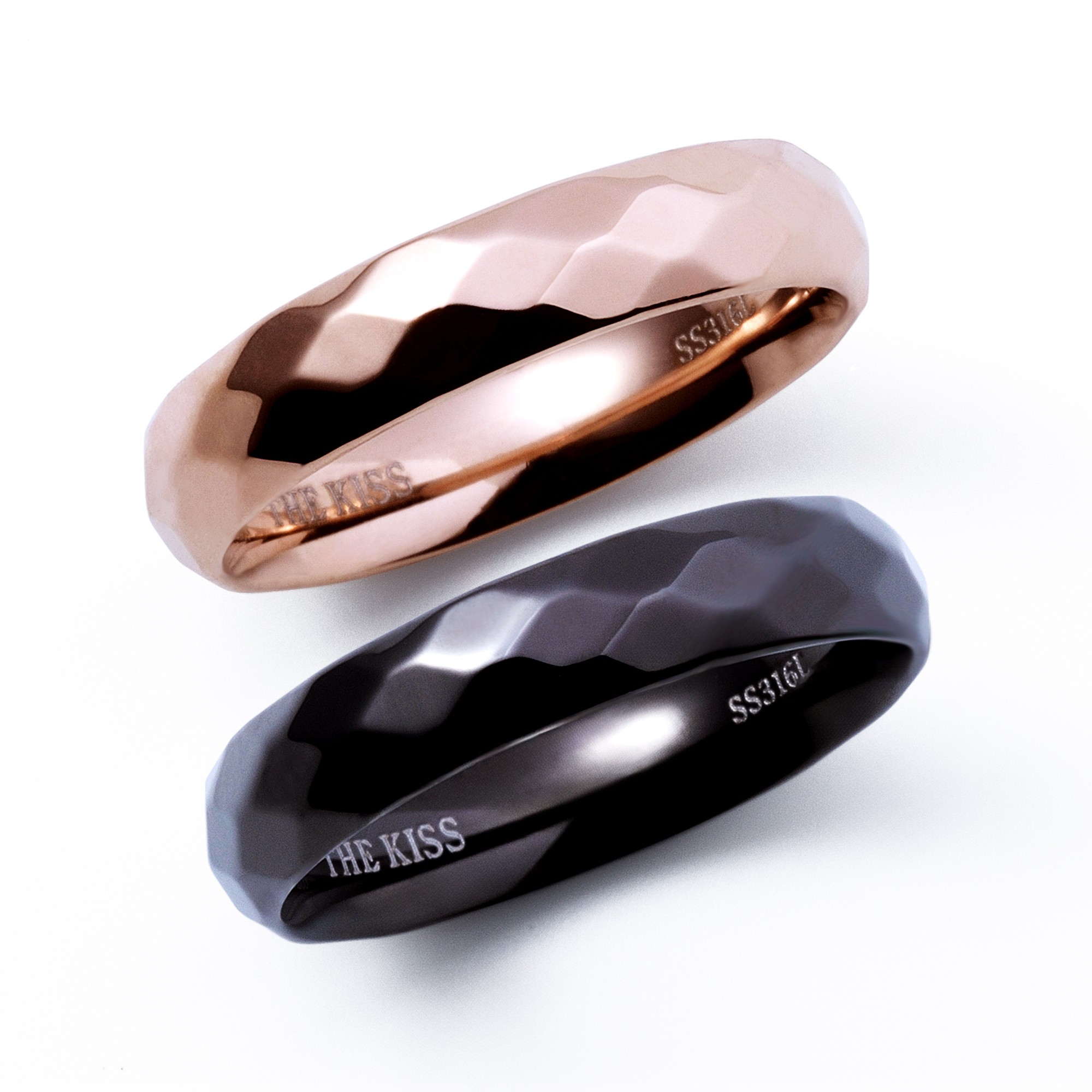 シルバー ペア リング 2022-01RPI-BK｜THE KISS（ザ・キッス
