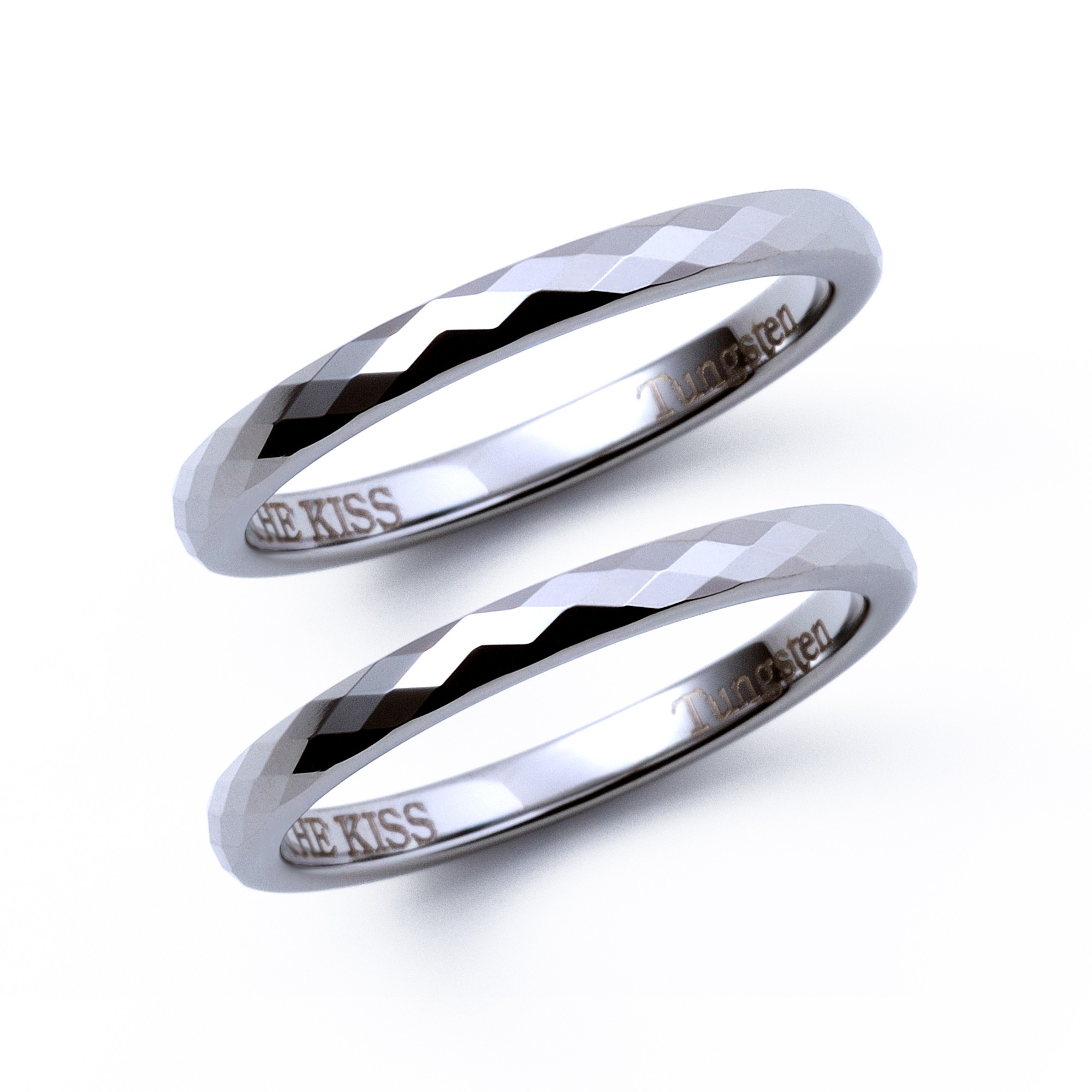 セミオーダー シルバー ペア リング BD-R1502SVPI-BK｜THE KISS