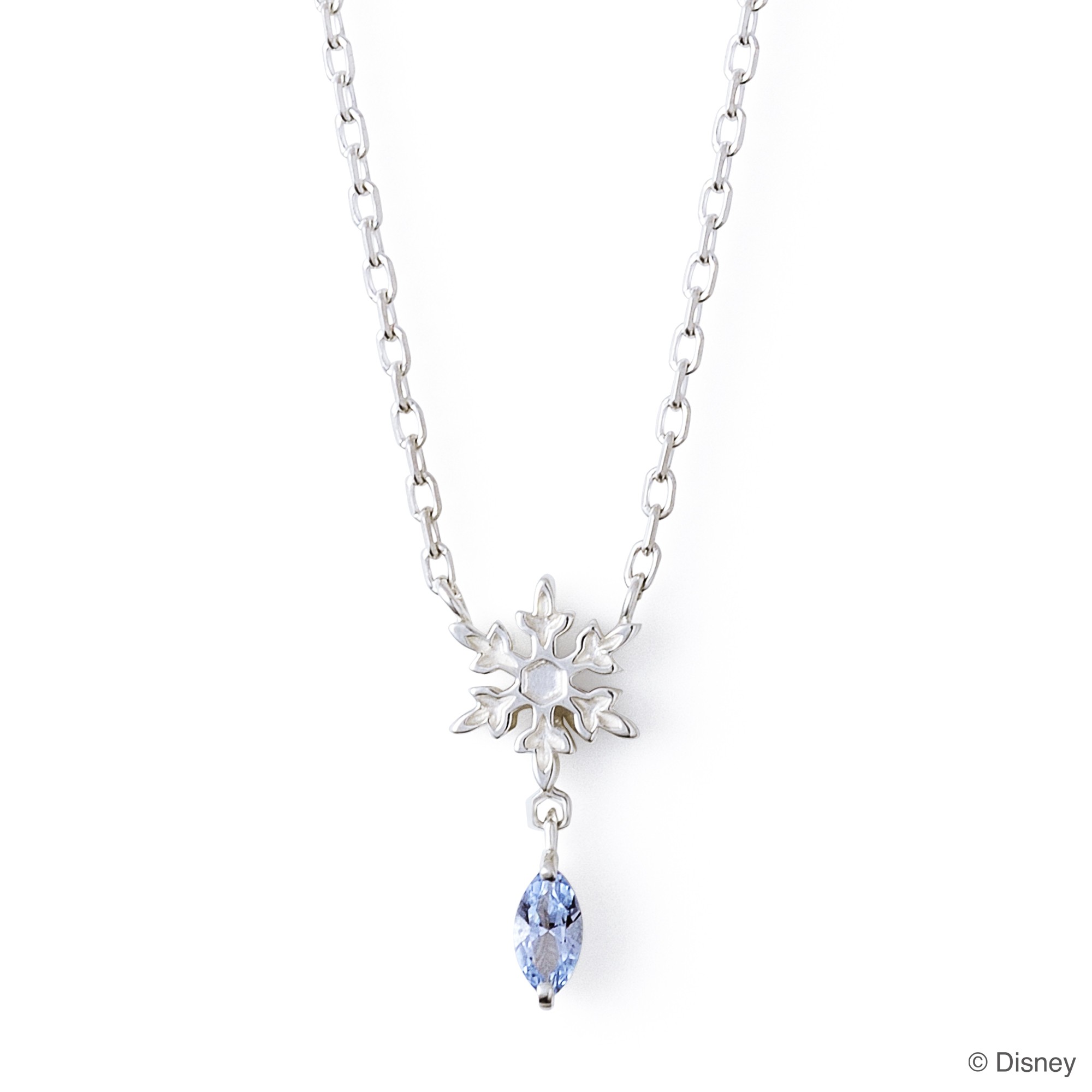 雪の結晶モチーフ ネックレスシルバー シルバー ネックレス 雪の結晶モチーフ 二連チャームネックレス