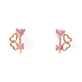 ピンクゴールド イヤリング AL-E002CB